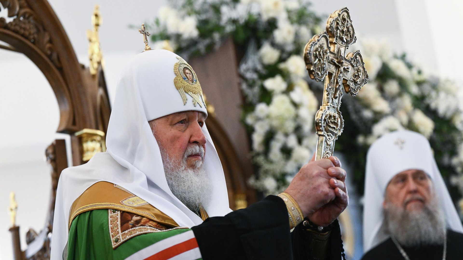 Патриарх Московский и всея Руси Кирилл освящает храм имени Сергия Радонежского в Астане - РИА Новости, 1920, 18.09.2025