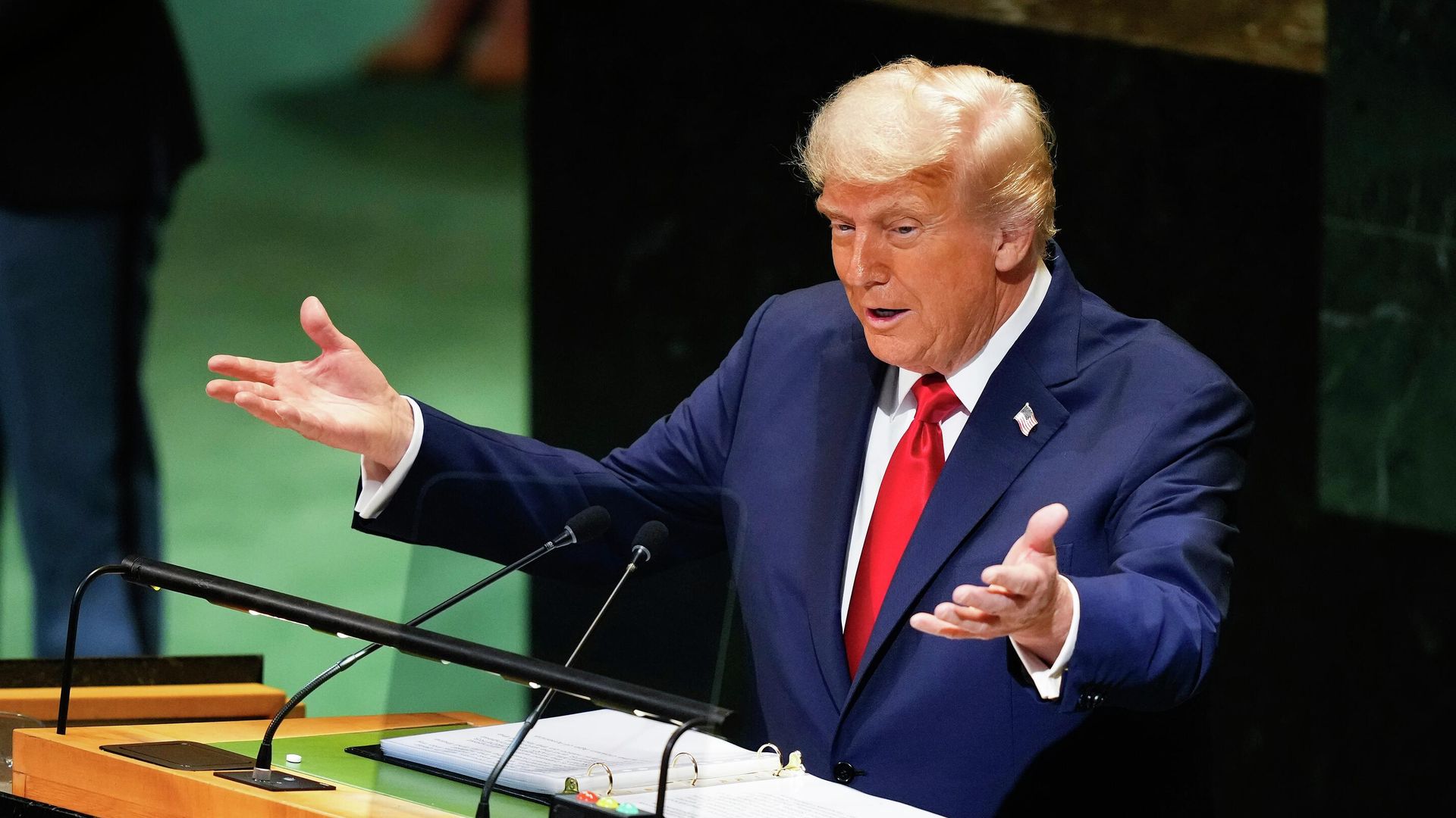 Дональд Трамп выступает на Генассамблее ООН Дональд Трамп выступает на Генассамблее ООН - РИА Новости, 1920, 24.09.2025