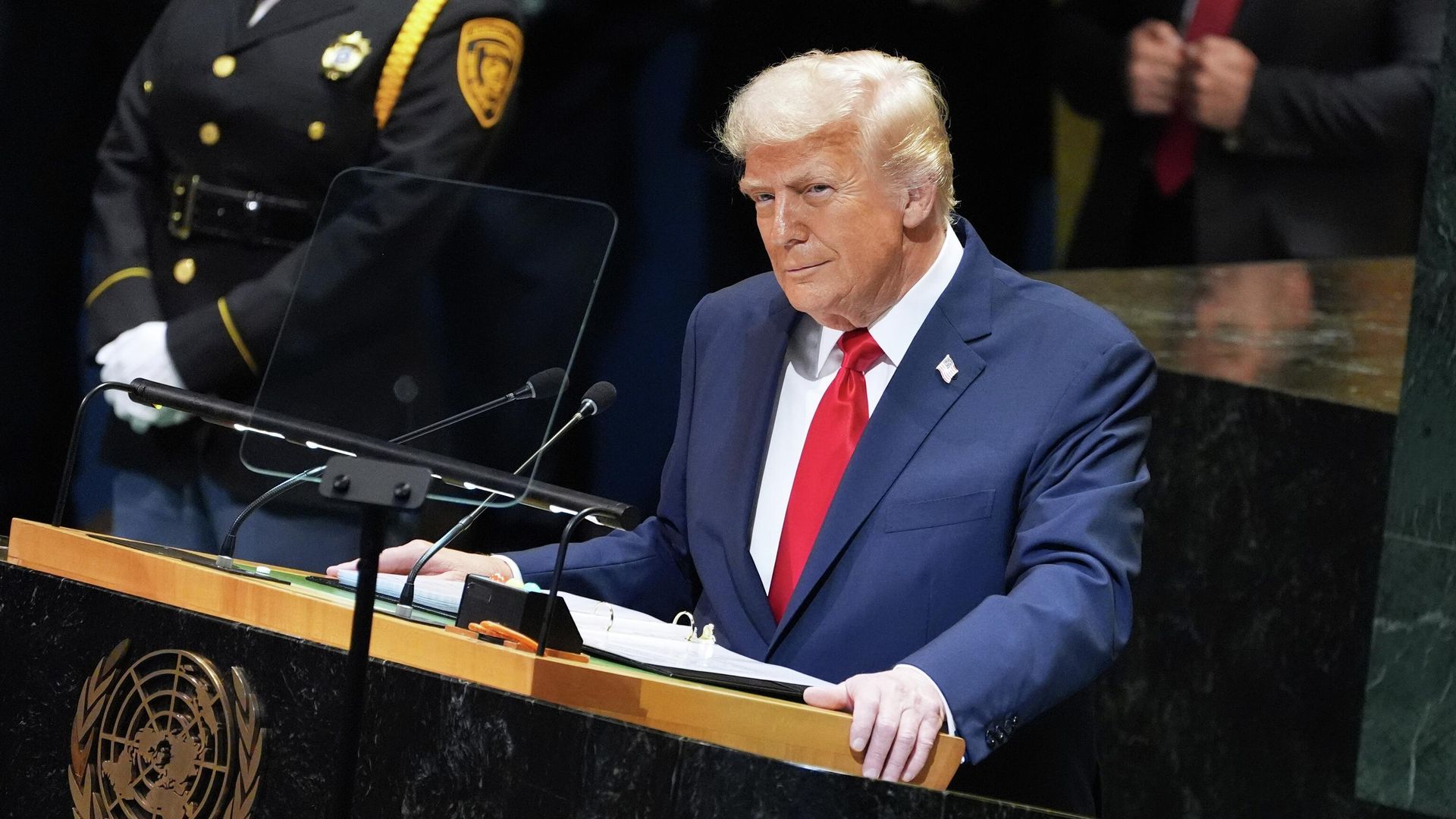 Президент США Дональд Трамп выступает на Генассамблее ООН Президент США Дональд Трамп выступает на Генассамблее ООН - РИА Новости, 1920, 25.09.2025