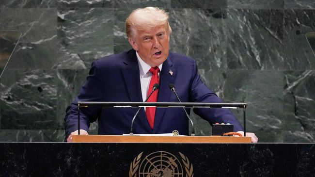 Президент США Дональд Трамп выступает на Генассамблее ООН