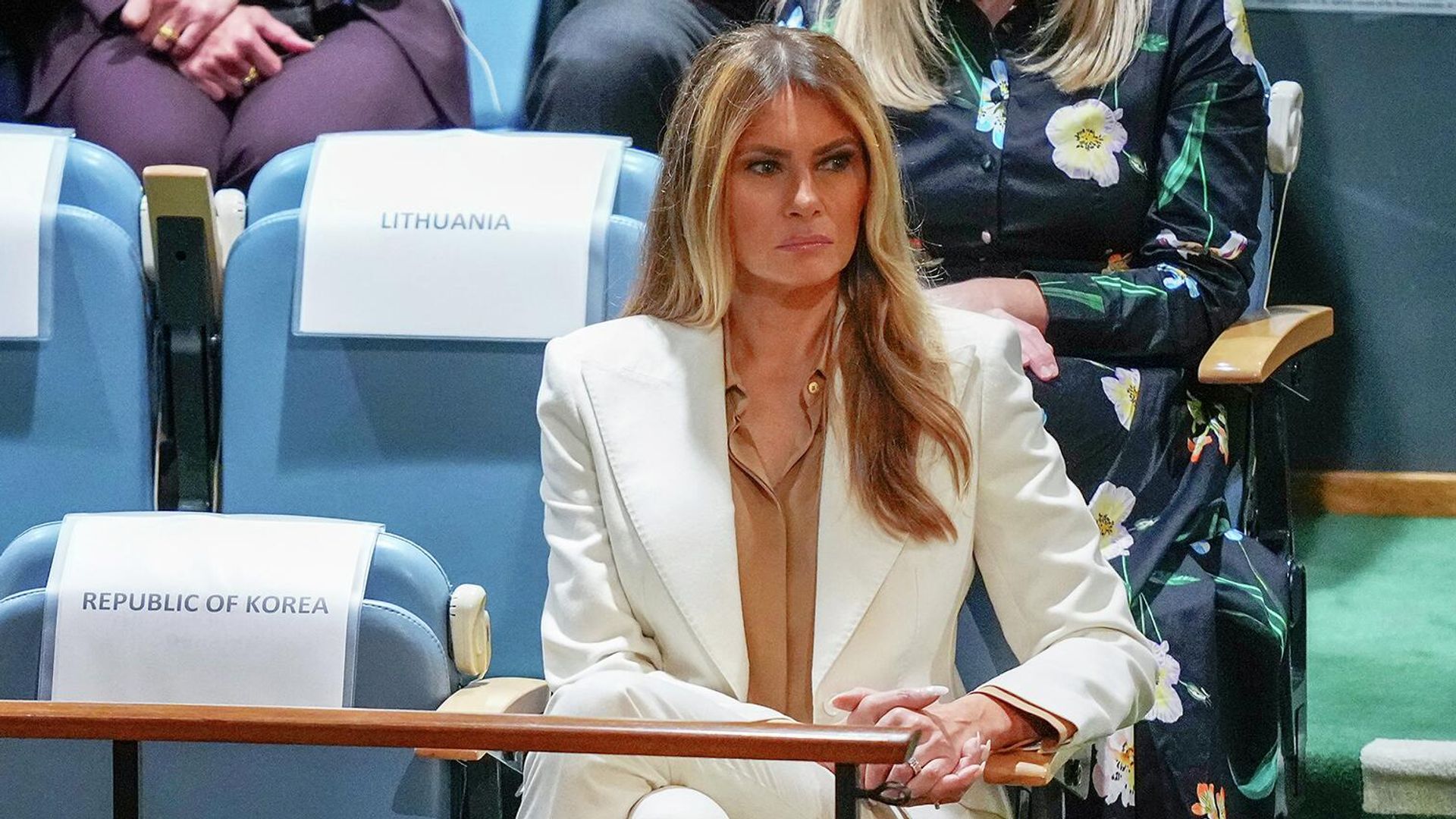 Меланья Трамп во время заседания Генассамблеи ООН Меланья Трамп во время заседания Генассамблеи ООН - РИА Новости, 1920, 10.10.2026