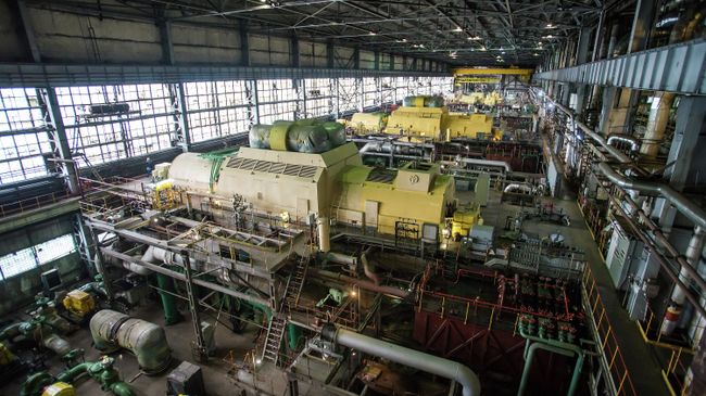 Монтаж новой турбины на ТЭЦ-3