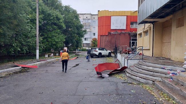 Последствия взрыва в Новой Каховке