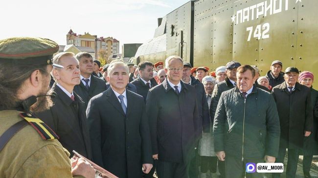 Открытие макета бронепоезда в тюмеском Ишиме