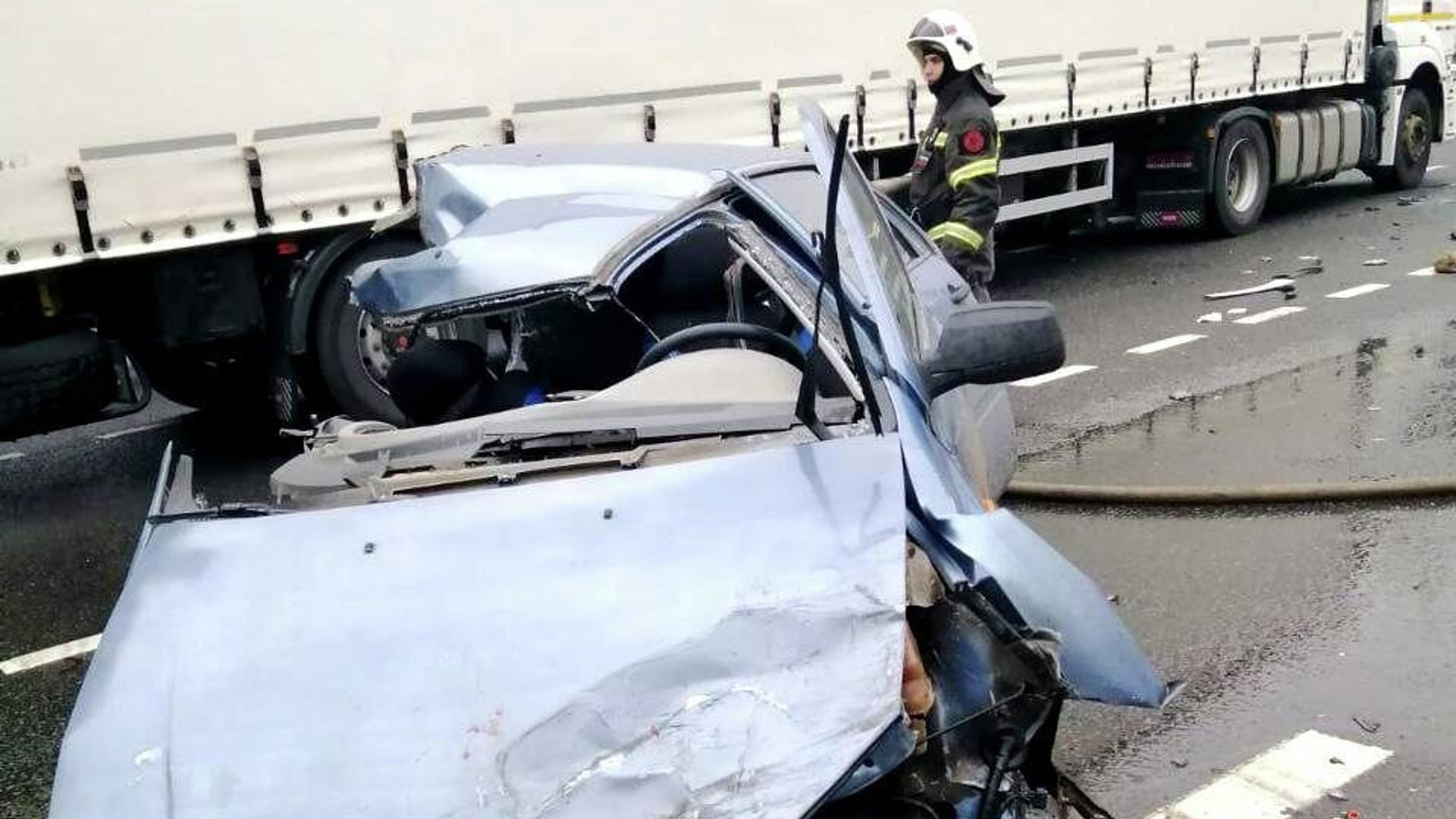 ДТП на 375 километре автодороги М-1 в Смоленской области ДТП на 375 километре автодороги М-1 в Смоленской области - РИА Новости, 1920, 06.10.2025