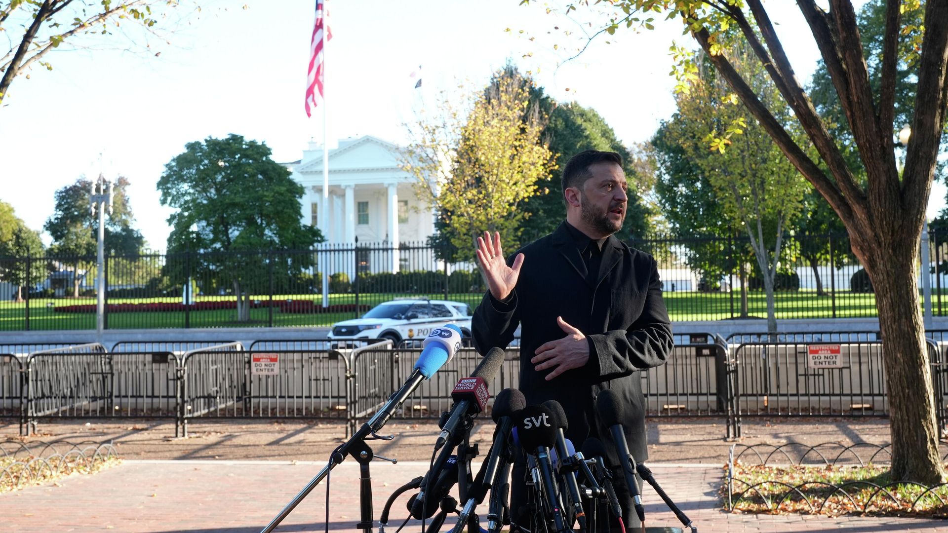 Пресс-конференция Владимира Зеленского после встречи с Дональдом Трампом Пресс-конференция Владимира Зеленского после встречи с Дональдом Трампом - РИА Новости, 1920, 18.10.2025