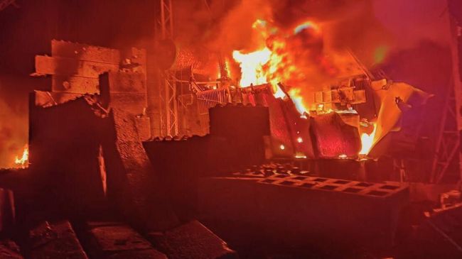 Пожар на энергетическом объекте в Одесской области