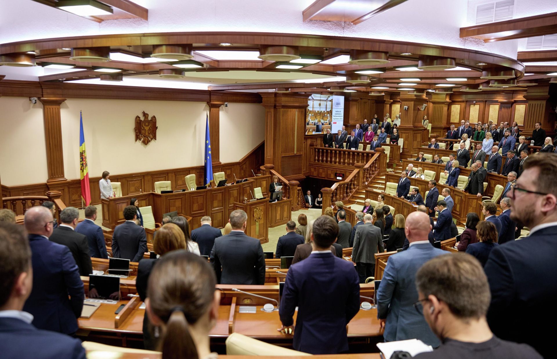 Президент Молдавии Майя Санду и депутаты на первом заседании парламента Республики Молдова XII созыва в Кишиневе - РИА Новости, 1920, 03.07.2026