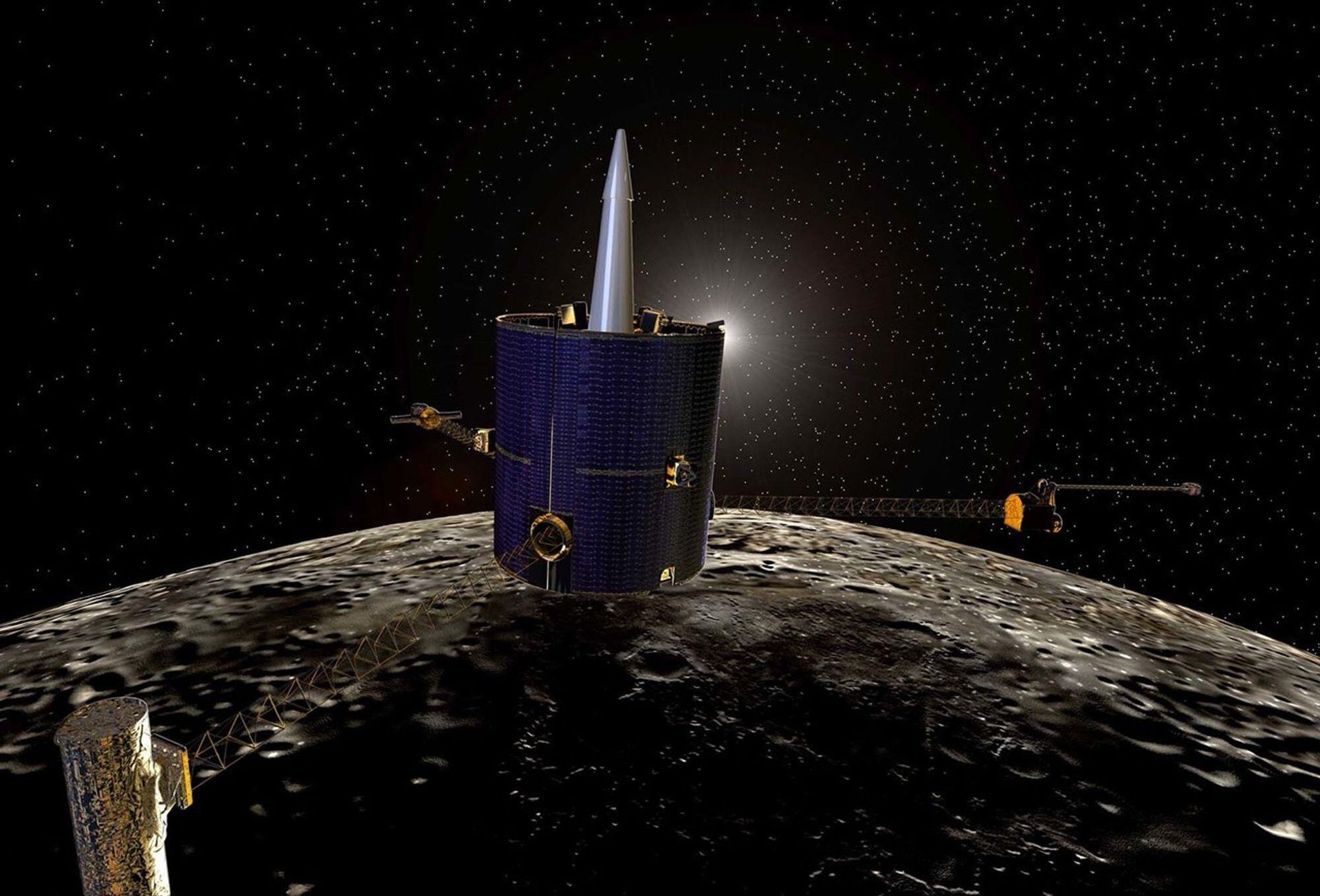 Космический корабль Lunar Prospector в представлении художника Космический корабль Lunar Prospector в представлении художника - РИА Новости, 1920, 24.10.2025