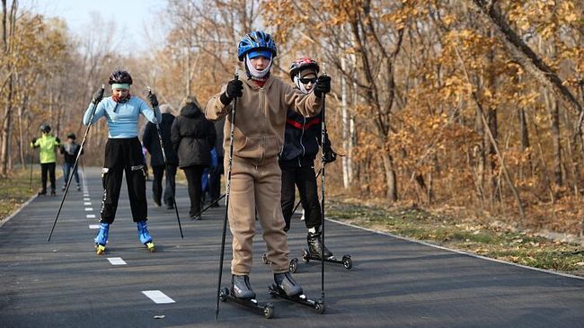 Лыже-роллерную трассу протяженностью почти в километр построили в Лесозаводске Приморского края