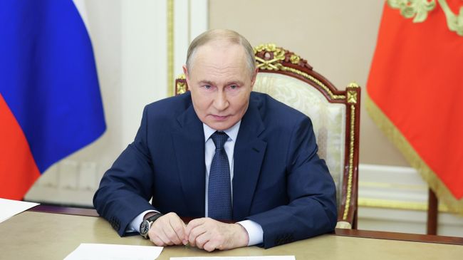 Президент РФ Владимир Путин проводит в режиме видеоконференции совещание с членами правительства РФ