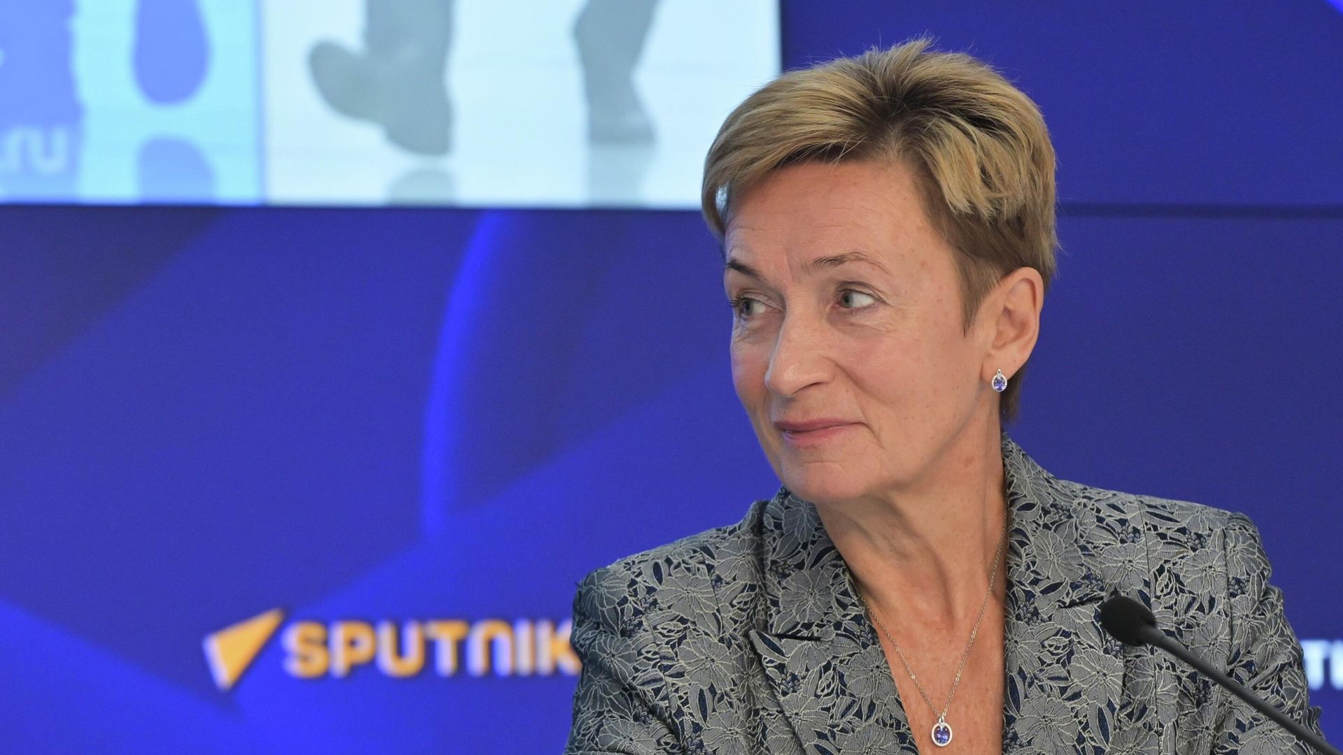 Директор Института Африки РАН Ирина Абрамова участвует в пресс-конференции в Международном мультимедийном пресс-центре медиагруппы Россия сегодня в Москве Директор Института Африки РАН Ирина Абрамова участвует в пресс-конференции в Международном мультимедийном пресс-центре медиагруппы Россия сегодня в Москве - РИА Новости, 1920, 31.10.2025