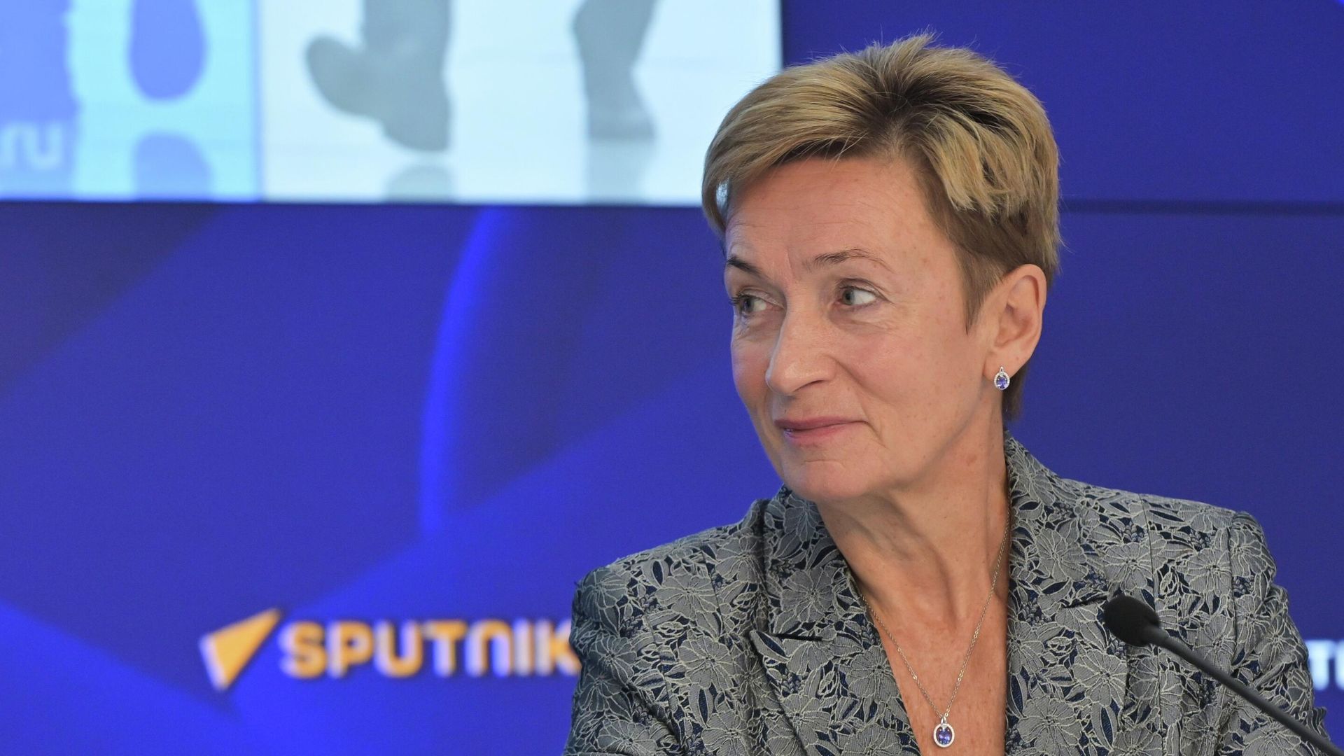 Директор Института Африки РАН Ирина Абрамова участвует в пресс-конференции в Международном мультимедийном пресс-центре медиагруппы Россия сегодня в Москве - РИА Новости, 1920, 31.10.2025