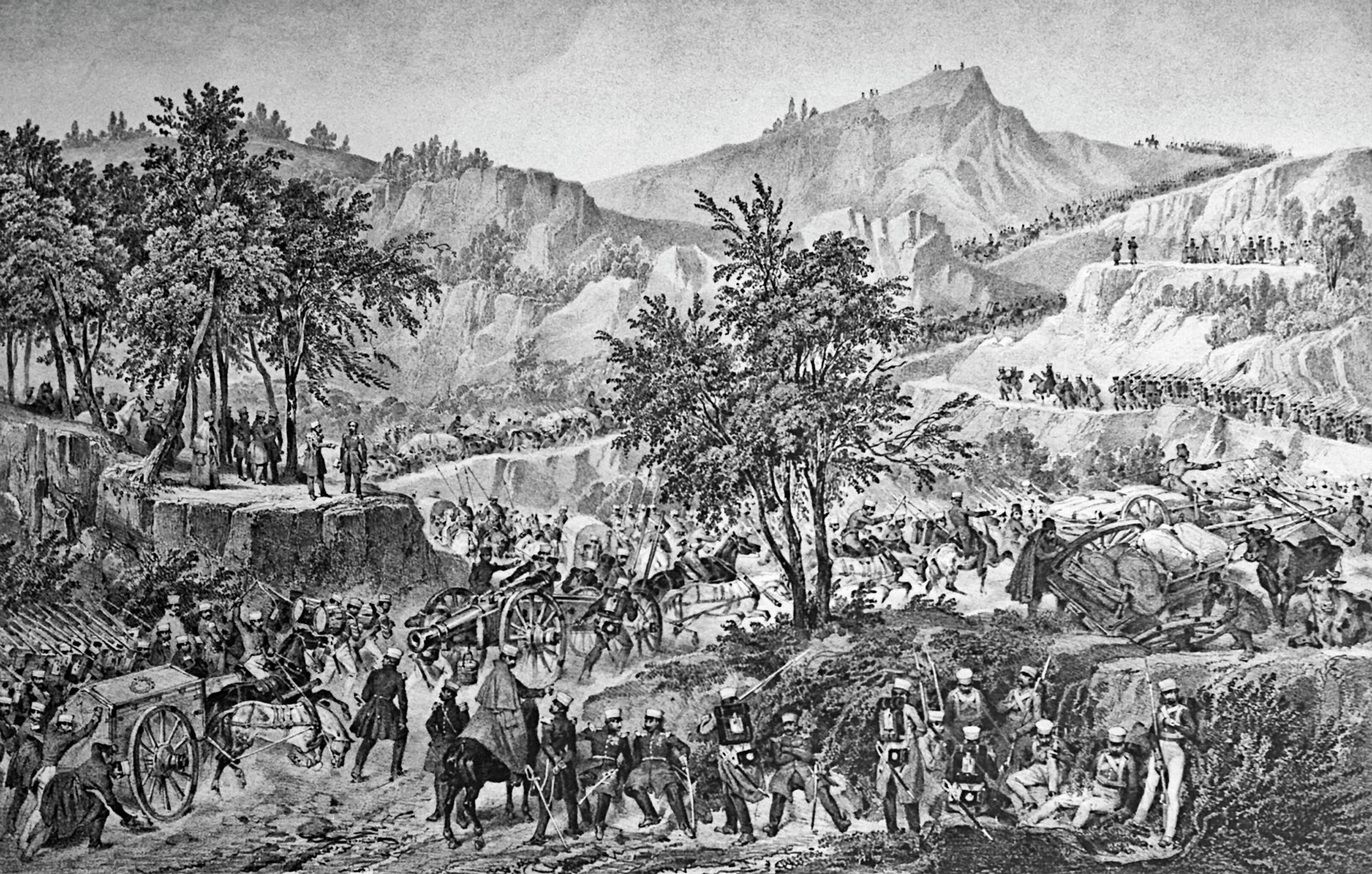 Переход русских войск через горы Саганлу 14 июня 1829 года - РИА Новости, 1920, 30.10.2025