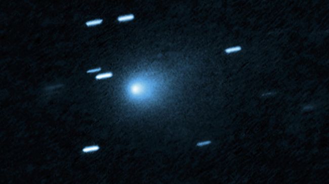 Снимок кометы 3I/ATLAS, сделанный космическим телескопом Хаббл