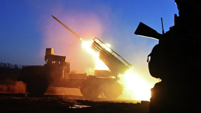 Боевая работа РСЗО Град в зоне СВО