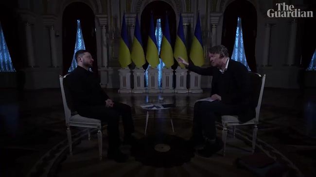 Перебои со светом во время интервью Зеленского