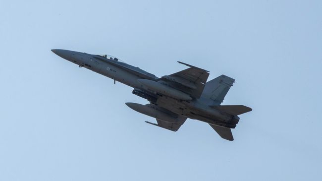 Истребитель военно-воздушных сил Финляндии F/A-18 Hornet Истребитель военно-воздушных сил Финляндии F/A-18 Hornet