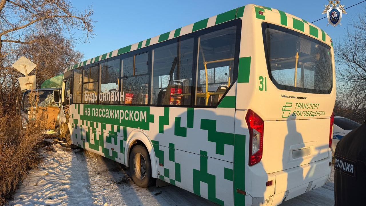 ДТП с автобусом и грузовиком в Благовещенске ДТП с автобусом и грузовиком в Благовещенске - РИА Новости, 1920, 11.11.2025