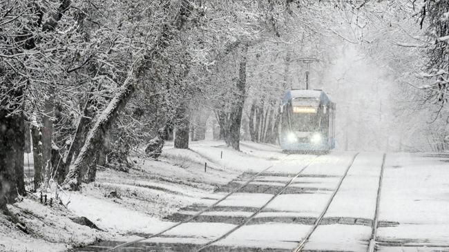 Снегопад в Москве