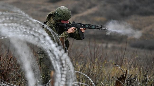 Российский военнослужащий в зоне СВО