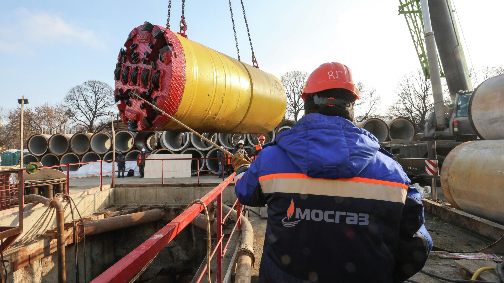 Работы по реконструкции газопровода Работы по реконструкции газопровода - РИА Новости, 1920, 25.02.2026
