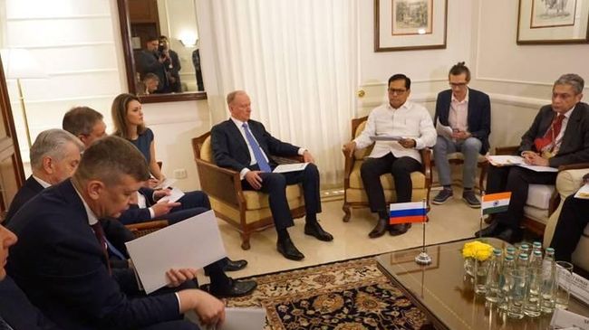 Помощник президента России, председатель Морской коллегии РФ Николай Патрушев во время визита в Индию