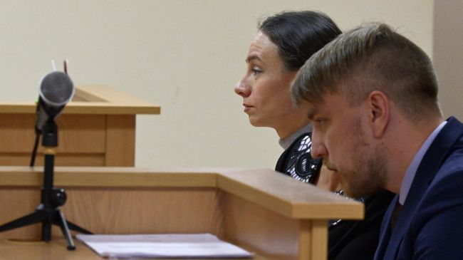 Марина Кохал во время оглашения приговора в Смольнинском районном суде в Санкт-Петербурге