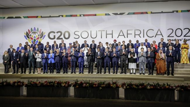 Участники саммита G20 в Йоханнесбурге, ЮАР