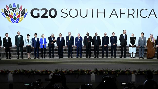 Участники саммита G20 в Йоханнесбурге, ЮАР