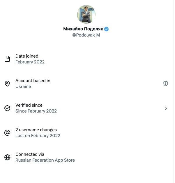 Подоляк зарегистрировал свой аккаунт в X через российский AppStore Подоляк зарегистрировал свой аккаунт в X через российский AppStore - РИА Новости, 1920, 23.11.2025