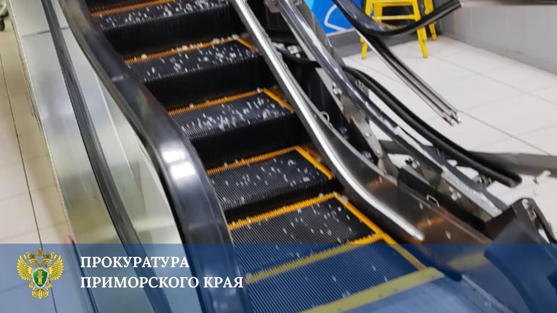 Эскалатор, в который затянуло руку девочки, в торговом центре в Фокино Эскалатор, в который затянуло руку девочки, в торговом центре в Фокино - РИА Новости, 1920, 28.11.2025