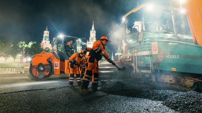 Ремонт дорог в Москве