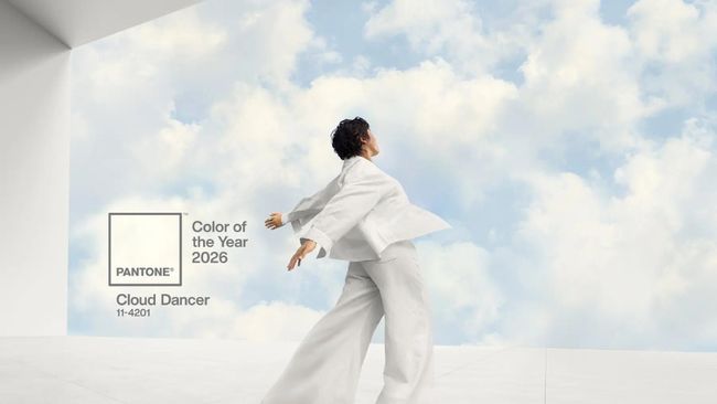 Институт цвета Pantone назвал главным цветом 2026 года нейтральный белый Cloud Dancer