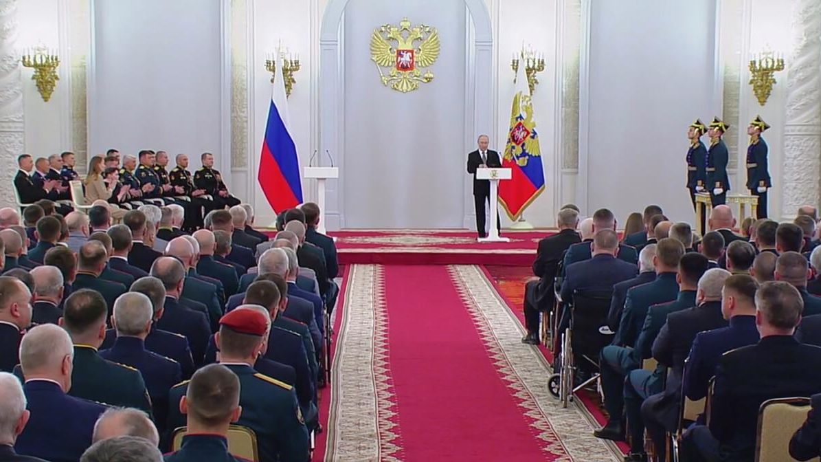 Церемония вручения государственных наград в Георгиевском зале Большого Кремлёвского дворца Церемония вручения государственных наград в Георгиевском зале Большого Кремлёвского дворца - РИА Новости, 1920, 09.12.2025