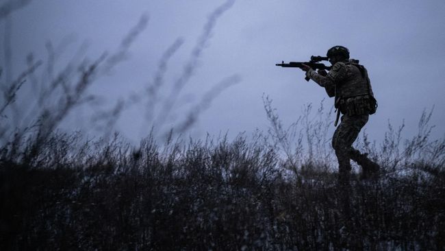 Российский военнослужащий в зоне СВО