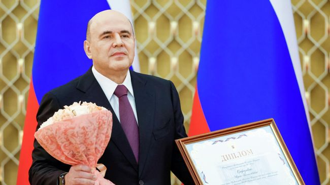 Председатель правительства РФ Михаил Мишустин на церемонии вручения премий Правительства РФ 2025 года в области культуры. 16 декабря 2025