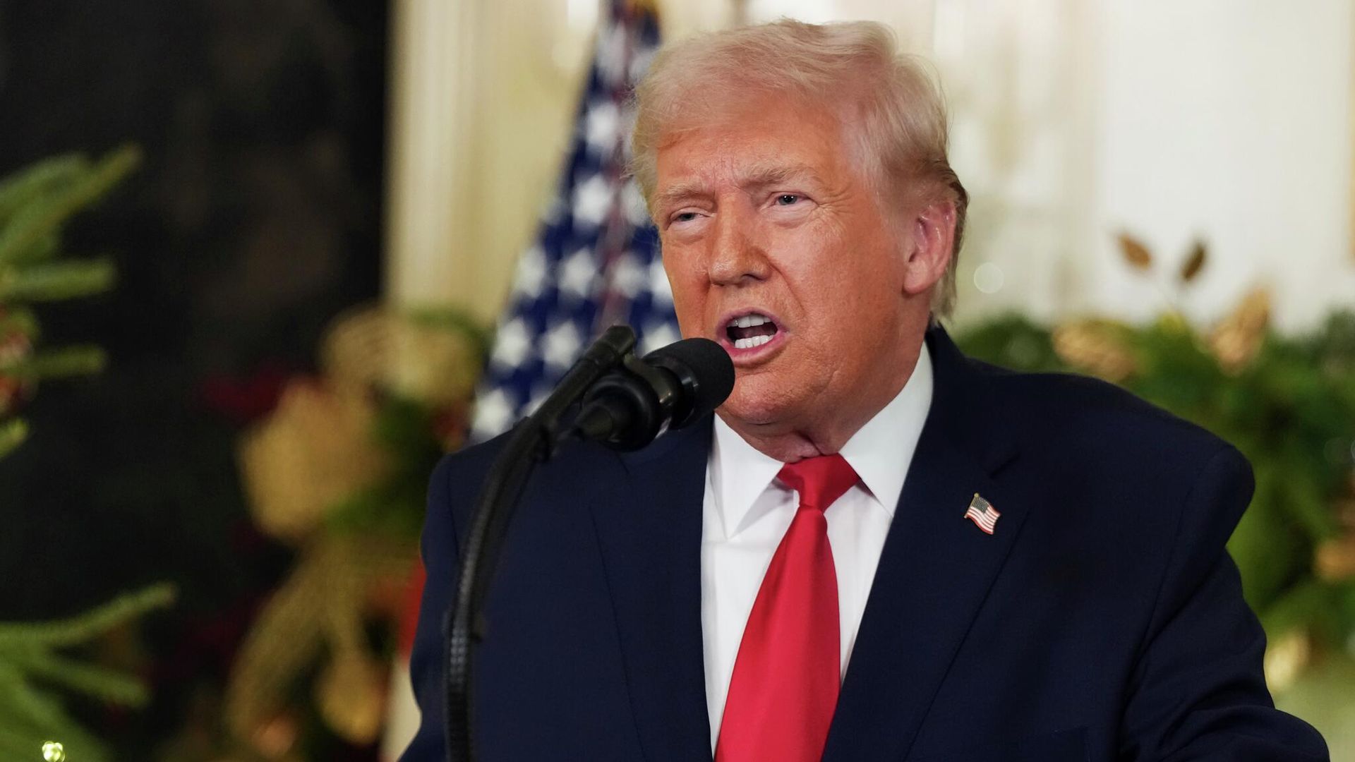 Президент США Дональд Трамп во время обращения к нации. 17 декабря 2025 - РИА Новости, 1920, 18.12.2025