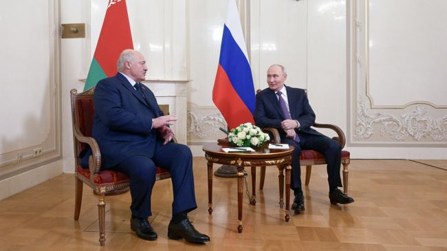 Владимир Путин и Александр Лукашенко