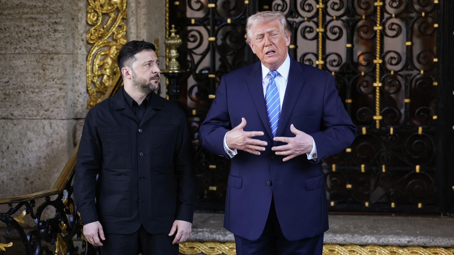 Дональд Трамп и Владимир Зеленский во время встречи в Мар-а-Лаго во Флориде. 28 декабря 2025 - РИА Новости, 1920, 28.12.2025