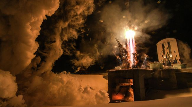 Запуск ракеты-носителя Союз-2.1б с космодрома Восточный. 28 декабря 2025