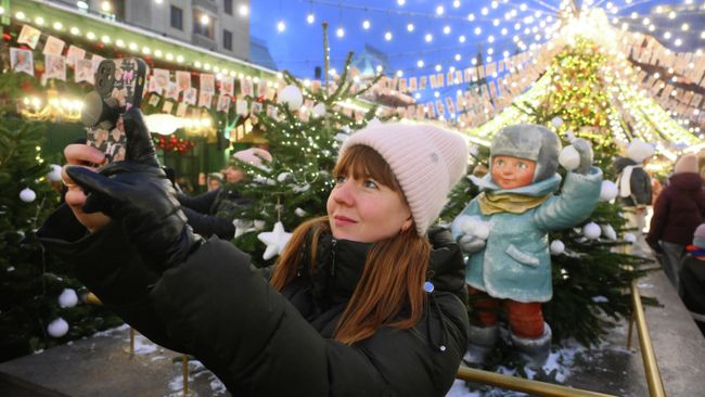 Предновогодняя Москва. Манежная площадь.