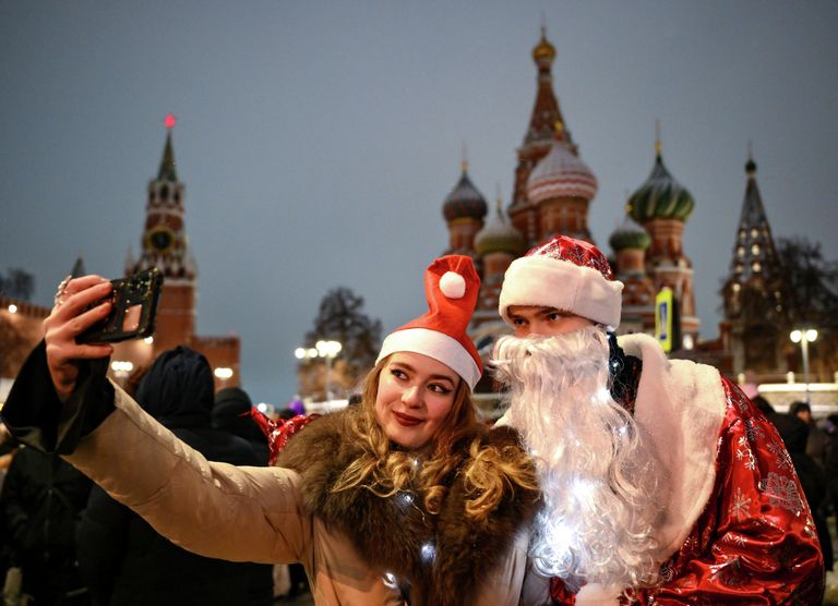 Празднование Нового года на Красной площади в Москве Празднование Нового года на Красной площади в Москве