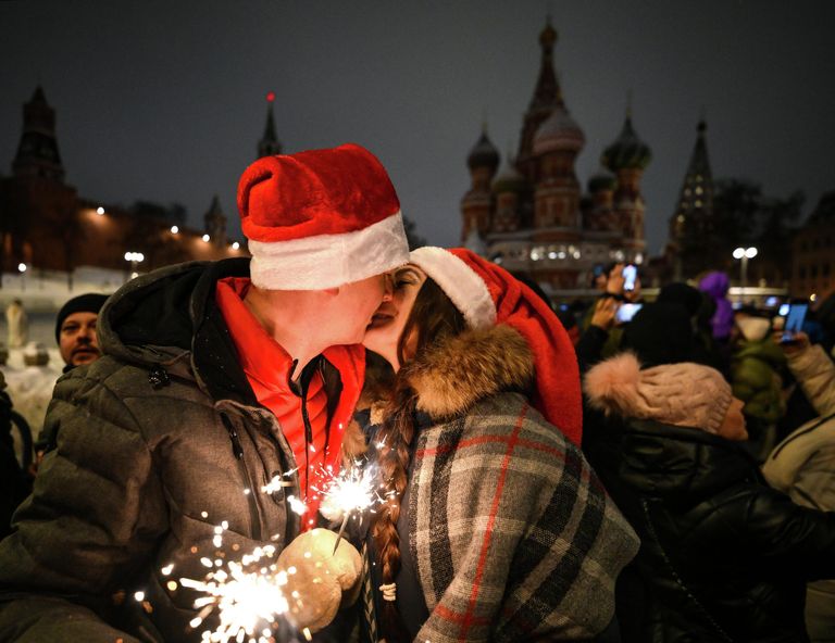 Празднование Нового года на Красной площади в Москве Празднование Нового года на Красной площади в Москве