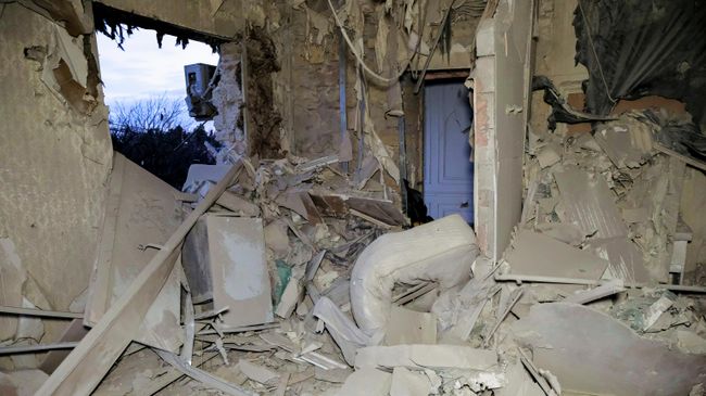 Последствия атаки БПЛА ВСУ на поселок Хорлы в Херсонской области