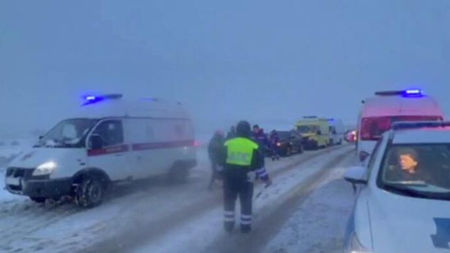 На месте ДТП с участием пассажирского автобуса в Тульской области
