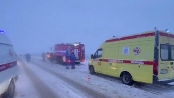 На месте ДТП с участием пассажирского автобуса в Тульской области На месте ДТП с участием пассажирского автобуса в Тульской области - РИА Новости, 1920, 03.01.2026