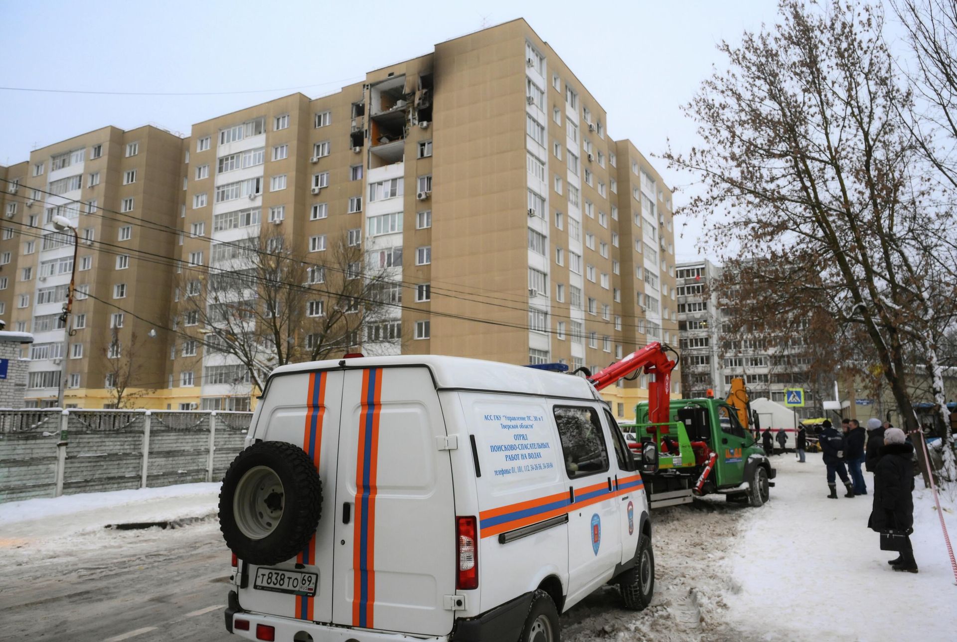 Разрушения в многоквартирном доме в Твери Разрушения в многоквартирном доме в Твери - РИА Новости, 1920, 06.01.2026