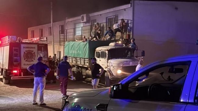 Пожар в доме престарелых в городе Олаваррия в аргентинской провинции Буэнос-Айрес