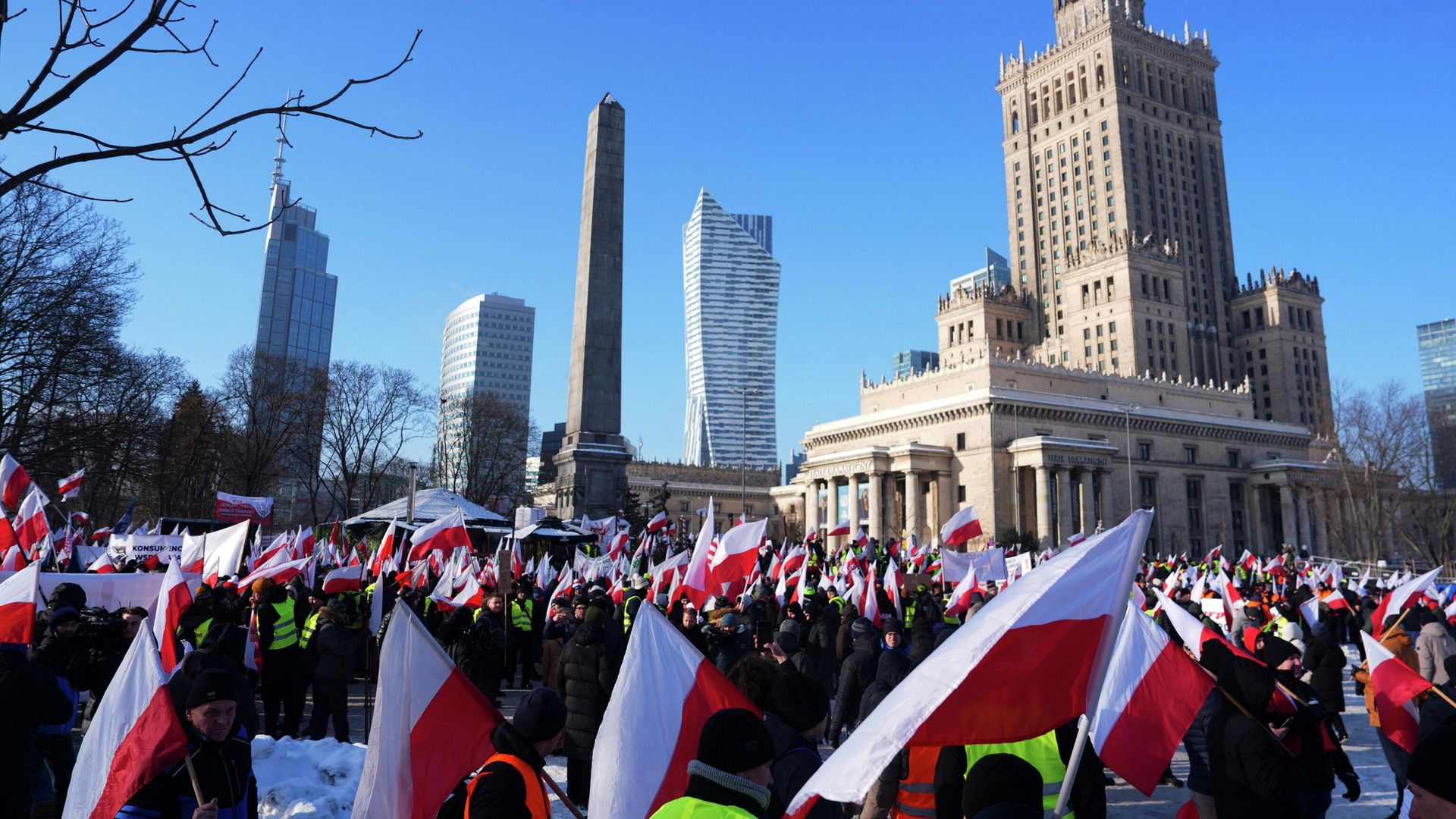 Польские фермеры протестуют в Варшаве против торгового соглашения Евросоюза со странами Меркосур. 9 января 2026 Польские фермеры протестуют в Варшаве против торгового соглашения Евросоюза со странами Меркосур. 9 января 2026 - РИА Новости, 1920, 09.01.2026